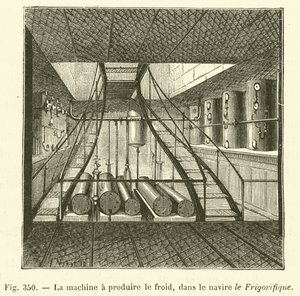 フリゴリフィーク号の低温製造装置（彫刻 作： French School