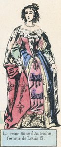 ルイ13世の妻、オーストリアのアン女王（彩色済み彫刻 作： French School