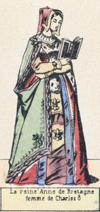 シャルル8世の妻、ブルターニュのアン女王（彩色済み彫刻 作： French School