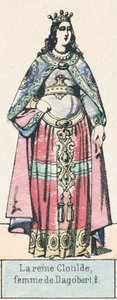 ダゴベール2世の妻、王妃クロチルデ（彩色済み彫刻 作： French School