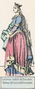 ルイ・ル・デボネールの妻、ジュディス・ド・バヴィエール王妃（彩色済み彫刻 作： French School
