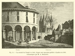 1808年の寺院の円形建築。 1809年にロンドンで公開されたアクアティントの後、MA Bonnardotから伝えられた 作： French School