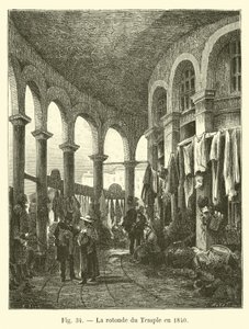 1840年の寺院の円形建築 作： French School