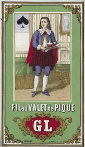 スペードのジャックスレッドのラベル 作： French School