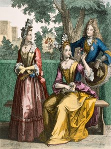 レディースフォーマルデイドレス、1690年 作： French School
