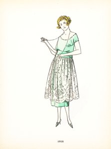 レディースファッション、1918 作： French School