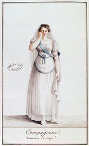 サインを与えるフリーメイソン夫人、1805年（wcolour） 作： French School