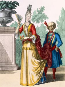 サマードレスの女性、1690〜1700年頃 作： French School