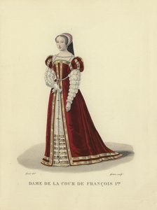 フランスのフランシスコ1世の宮廷の貴婦人 作： French School