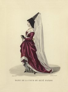 アンジューのルネの宮廷の女性 作： French School