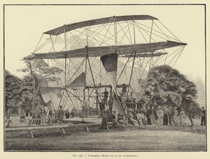 実験用トラックに乗ったマキシム飛行機（彫刻 作： French School