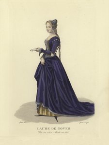 Laure de Noves 作： French School