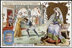 ピエール・コルネイユ（1606-1684）の『ル・シッド』、リービッヒのクロモリトグラフ、sd.19世紀 作： French School