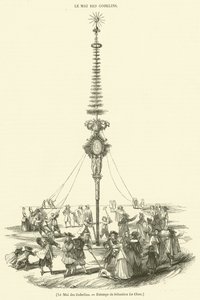 ゴブラン織りの舞」 セバスチャン・ル・クレールの版画（エングレービング 作： French School
