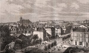 Le Mans - Pays de la Loire - V.A. Malt-Brownによる "La France illustree: Geography, History, Administration Statistique "に掲載された彫刻。1884 作： French School