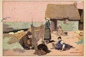 Le Pecheur, The Fisherman (カラーリトグラフ) 作： French School