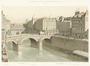 ルプティポンとプティポン広場、1830年 作： French School
