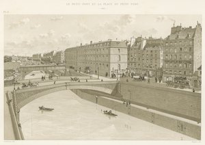 ルプティポンとプティポン広場、1880年 作： French School