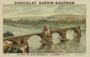 ヴォクリューズ県アヴィニョンのサンドベネツェ橋 作： French School