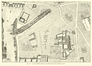 サンジェルマンの村、1652年のゴンボーストの計画の複製 作： French School
