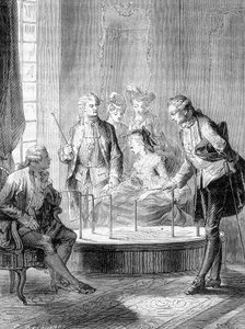 Le bucket de Mesmer (Frederic Antoine Mesmer - Franz Anton Mesmer) - フィギエの「科学の不思議」に掲載。 作： French School