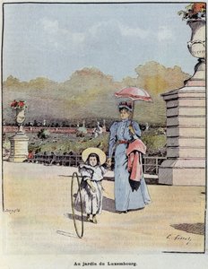 Le jardin du Luxembourg - 1900年7月21日付「The Little Frenchman illustrated」にて。