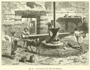 ローマ時代のミル（彫刻 作： French School