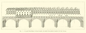 ジャンモナリザのノートルダム橋、デュセルソーの未完成のボードの複製 作： French School