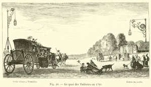 1760年のケ・デ・チュイルリー 作： French School