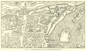 1552年のサンポール地区のトルシェプランの複製 作： French School