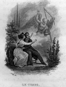 Le temps Chanson de Beranger in "Oeuvres completes" (1834) by Pierre Jean de Beranger (1780-1857) フランスの詩人・作詞家。 作： French School