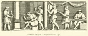 ラファエロの弟子たち（彫刻 作： French School