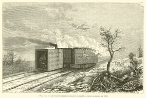 1870年のパリ包囲戦で使用された装甲車(彫刻) 作： French School
