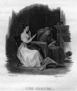 フランスの詩人・作詞家であるピエール・ジャン・ド・ベランジェ（1780-1857）の「Oeuvres completes」（1834年）に収録されている「Les cartes Chanson de Beranger」。 作： French School