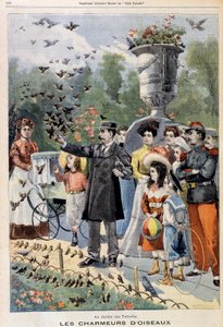 チュイルリー公園のバードチャーマー - 1901年7月21日付「Le Petit Parisien」（彫刻）にて 作： French School