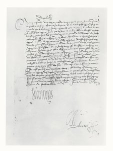 フランスのフランシス1世からボルドーの法廷への手紙 作： French School