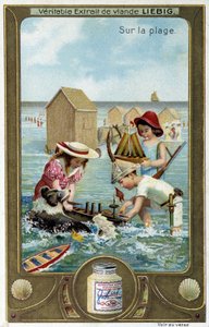 リービッヒの色版画シリーズ「子供の浜遊び」 sd.19世紀 作： French School