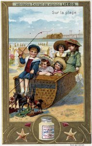 リービッヒ・クロモリトグラフィー・シリーズ "ビーチ・ゲーム "の子供たち。19世紀 作： French School