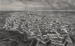 北フランスのリール市-V.A.マルト・ブラウンの「La France illustree: geographie, histoire, administration statistique」に掲載された彫刻。1884