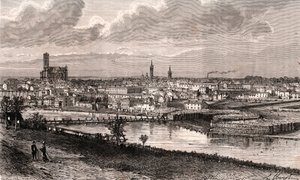 リモージュ-オート・ヴィエンヌ-V.A.マルト・ブラウン著「La France illustree: Geography, history, statistical administration」に掲載された彫刻。1884 作： French School