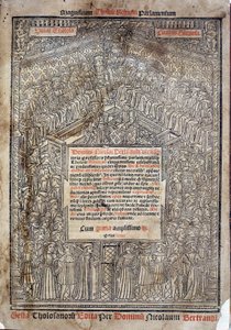 トゥールーズ議会における司法の法廷（『De Tholosanorum Gestis』ニコラ・ベルトラン著、トゥールーズ刊 作： French School