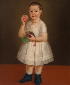 果物を持つ少女、1840年頃 作： French School