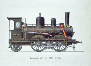 機関車No.154、1855 作： French School