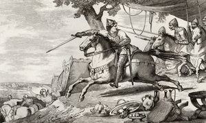 ロサール（941-86）は、1840年に出版されたコラートの「フランスの歴史」から彼の軍を戦いに導きます