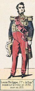 ルイ・フィリップ、第71代フランス国王、1830年即位、1851年死去（カラー図版 作： French School