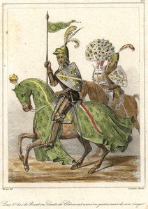 ルイ2世、ディット・ル・ボン（1337 - 1410）、ブルボン公爵（1356）、クレルモン伯爵。 作： French School