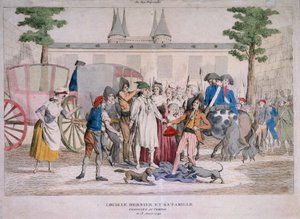 ルイ 16 世とその家族が神殿に向かった 作： French School
