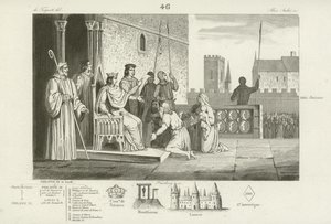 フランスのルイ十世が農奴を解放する、1315年 作： French School