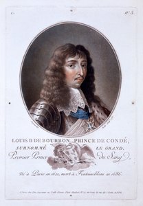 フランスの偉人、輝かしい女性、そして記憶に残る主題の肖像画からのルイドブルボン、プリンスドコンデ 作： French School