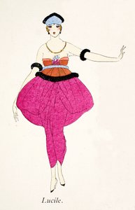 Lucile-ドレスのデザイン（ステンシルプリント） 作： French School